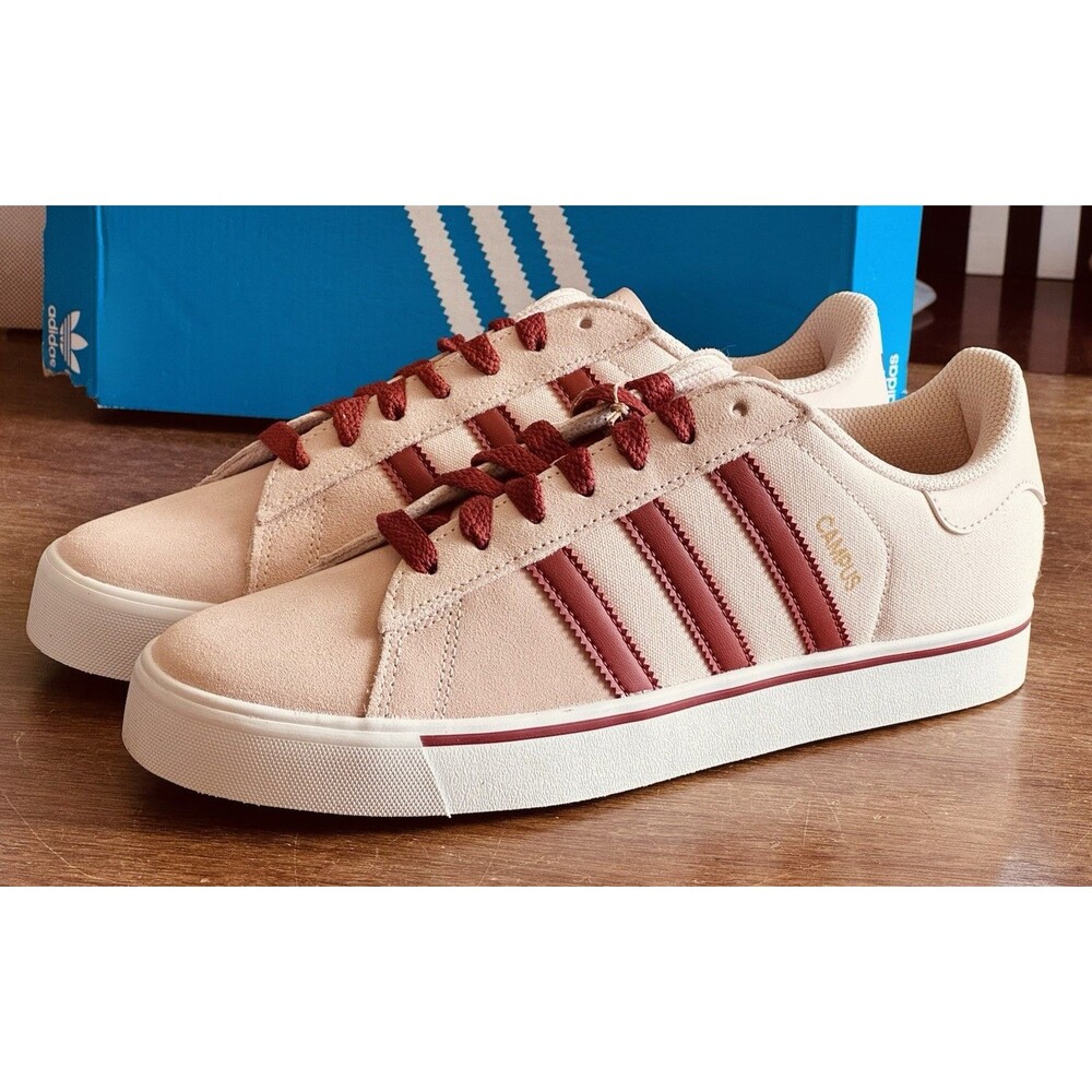 Men's Size 9.5 - adidas Campus Vulc Wonder Quartz Preloved Ruby JQ0050
